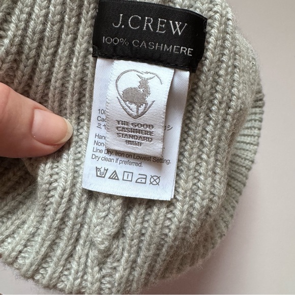J. CREW Cashmere Men's Beanie Grey O/S - Picture 5 of 7